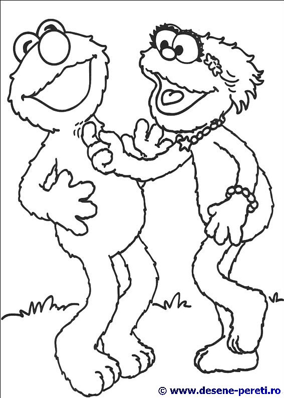 sesame street desene colorat